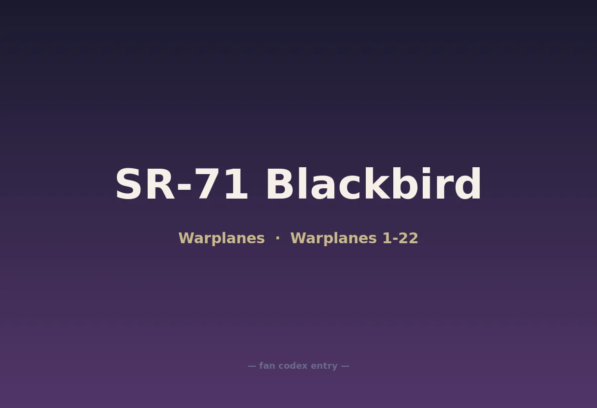 SR-71 Blackbird